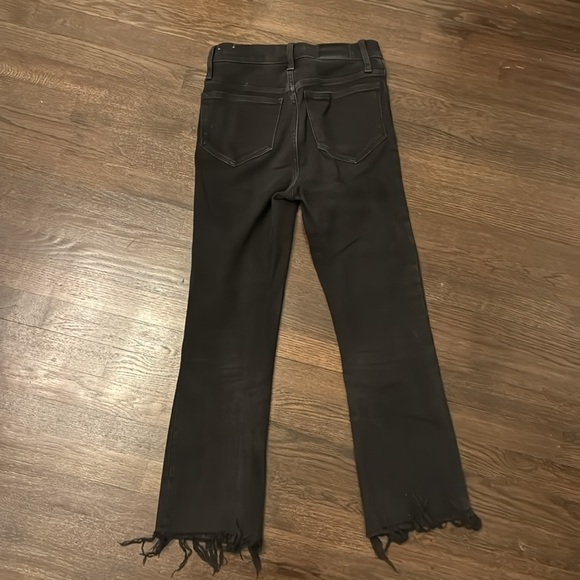 Madewell Cali Demi-Boot Jeans in Berkeley Black: Chewed-Hem Edition - Picture 9 of 10